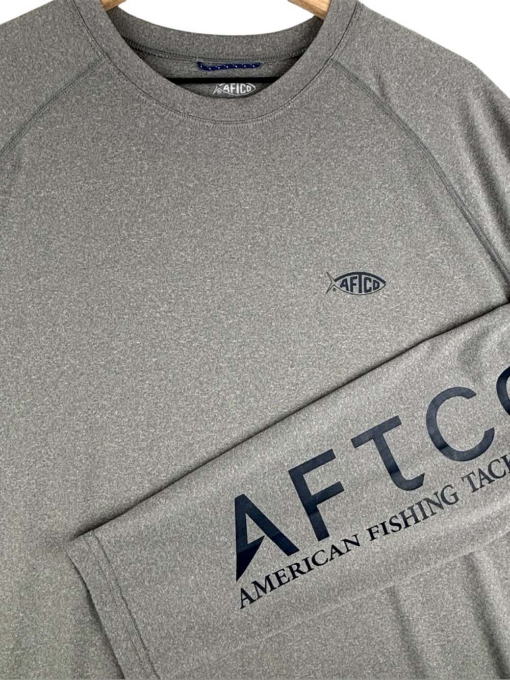 AFTCO Shirt Mens XL Gray Samurai Performance Fishing Long Sleeve